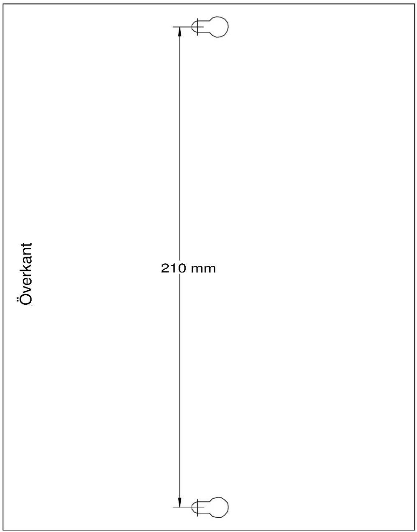 Överkant 210 mm