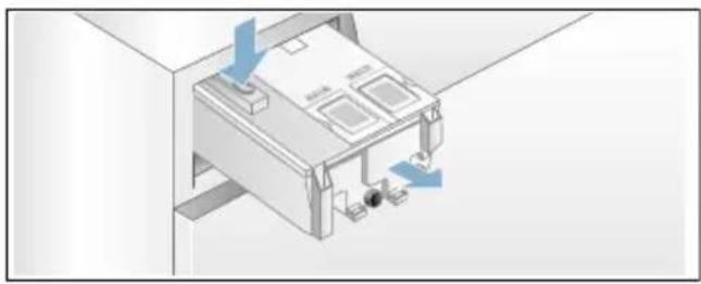 BOSCH HomeProfessional WAY32899SN - Rengöra doseringsbehållaren/tvättmedelsfacket: - 1