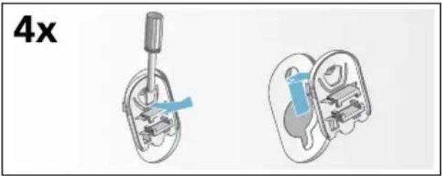 BOSCH WVG30444SN - Sätt tillbaka transportsäkringarna: - 1