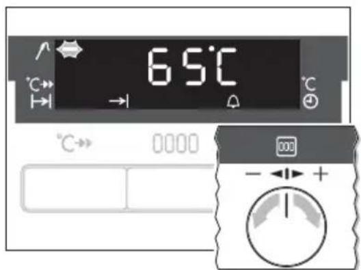 Husqvarna-Electrolux QCE7408X - Två temperaturer skall ställas in: - 3