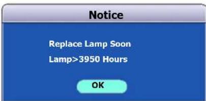 CANON LV-WX300ST - Timing of replacing the lamp - 3