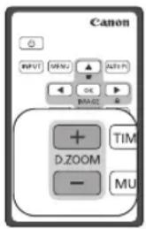Canon INPUT MENU AUTO PC OK IMAGE + TIM D.ZOOM - MU