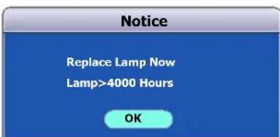 CANON LV-WX300ST - Timing of replacing the lamp - 4