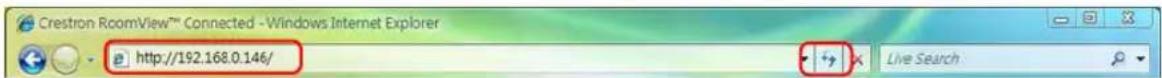 Crestron RoomView™ Connected - Windows Internet Explorer http://192.168.0.146/ Live Search