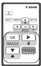 Canon INPUT MENU MFCPC OK IMAGE OK IMAGE FREEZE