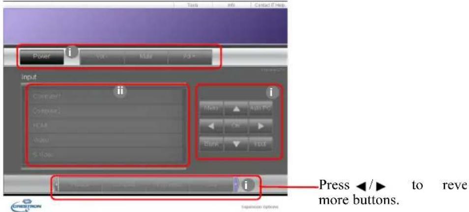 Power Input Computer Computer FCA Video S-Video i Press ◀/► to reve more buttons. Expression options