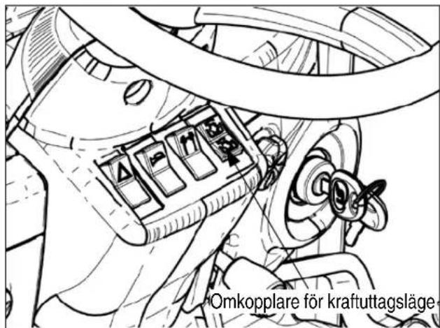 LS XR60 - Omkopplare för kraftuttagsläge (om detta finns monterat) - 1