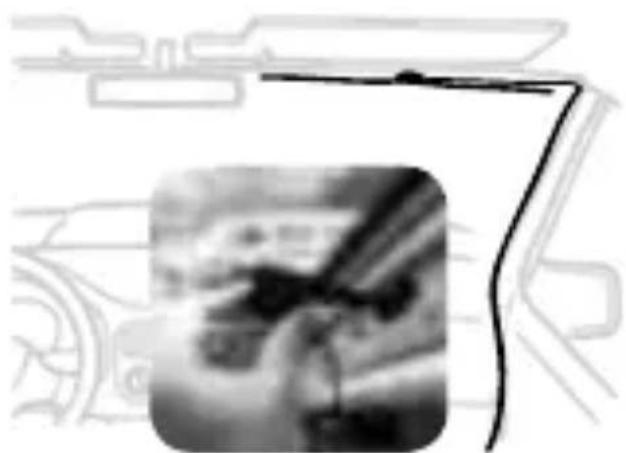 CALIBER PMT 801DAB-BT - Ansluta och montera extern DAB+ -antenn inuti bilen: - 1