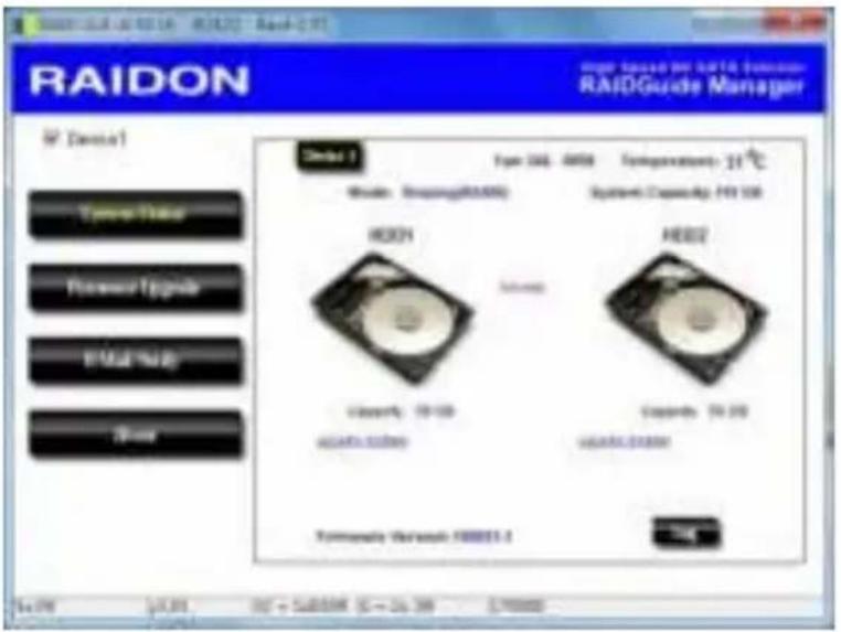 Raidsonic InTANK iR2622 - System Status - 1