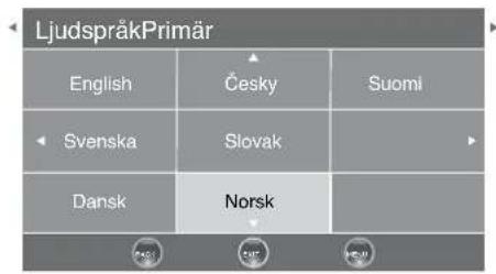 LjudspråkPrimär English Cesky Suomi Svenska Slovak Dansk Norsk