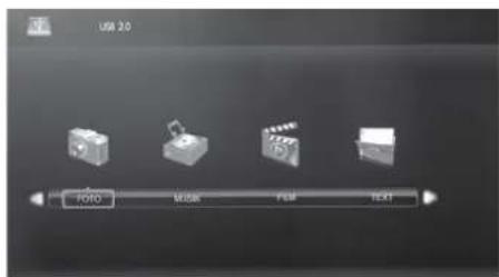 USB 2.0 FOTO Music Film TEXT