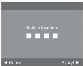 Skriv in lösenord Rensa Avbryt