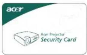 acer Acer Projector Security Card