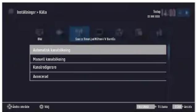GRUNDIG Vision 7 55 VLE 7630 BP - Söka efter alla digitala kanaler från en satellit automatiskt - 1
