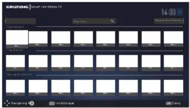 GRUNDIG Vision 7 55 VLE 7630 BP - Att välja internetapplikationer - 1