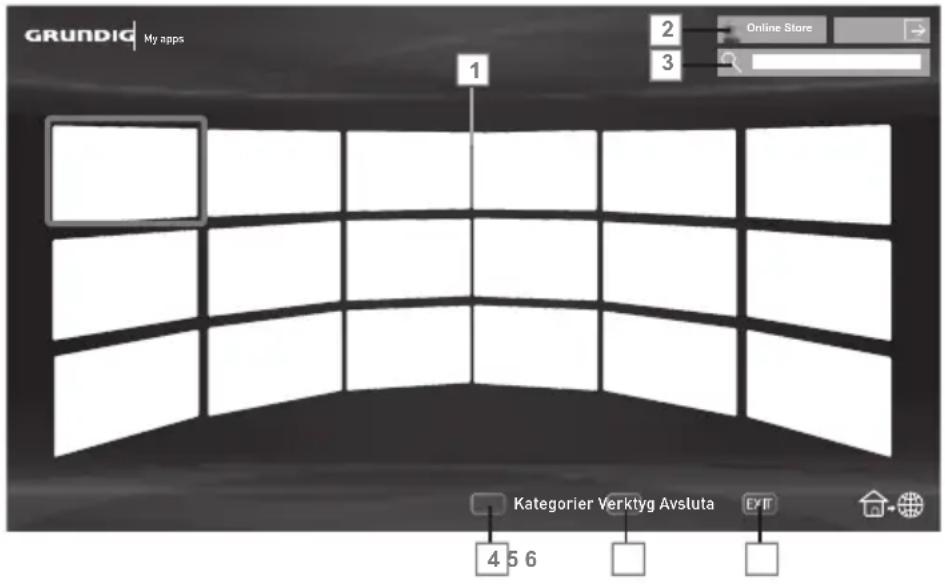 GRUNDIG 40 VLE 6425 BR - Webbläsarmeny för Smart Inter@ctive TV 3.0 - 1