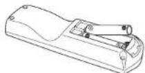 TOSHIBA TLP-XE30 - ■Loading dry-cell batteries into the remote control - 2