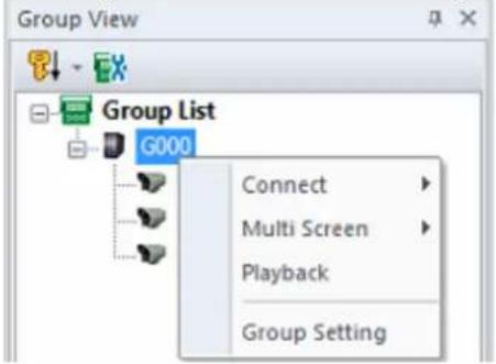 Group View Group List G000 Connect Multi Screen Playback Group Setting
