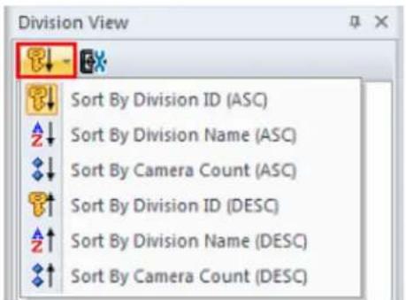 Division View Sort By Division ID (ASC) Sort By Division Name (ASC) Sort By Camera Count (ASC) Sort By Division ID (DESC) Sort By Division Name (DESC) Sort By Camera Count (DESC)