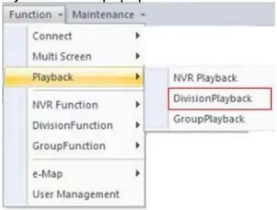 Function Connect Multi Screen Playback NVR Function DivisionFunction GroupFunction e-Map User Management Maintenance NVR Playback DivisionPlayback GroupPlayback