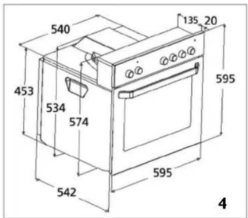 WHIRLPOOL AKP 554/NB/05 - Förbereda köksskåpet för inbyggnad - 4