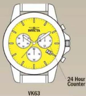 INVICTA 24 Hour Counter VK63