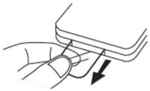 HITACHI PDV342E - Remove the Insulating Strip from the Remote Control - 1