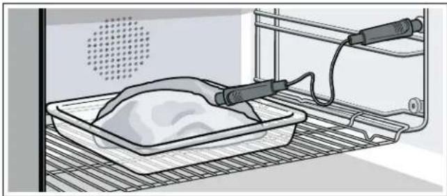 GAGGENAU BOP250612 - Inserting the core temperature probe into the food - 1