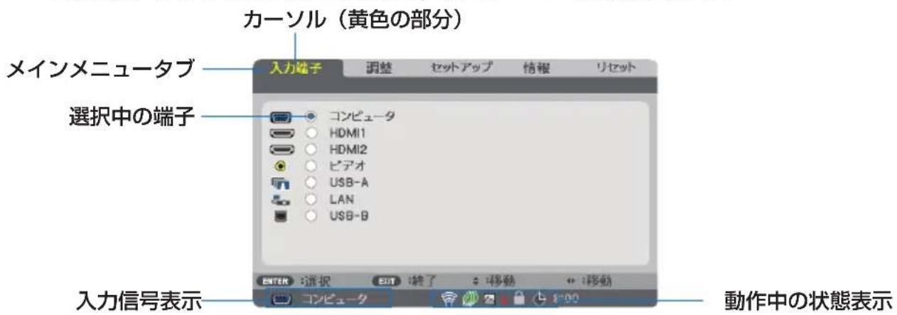NEC M353WSJD - オンスクリーンメニュー画面の構成 - 1