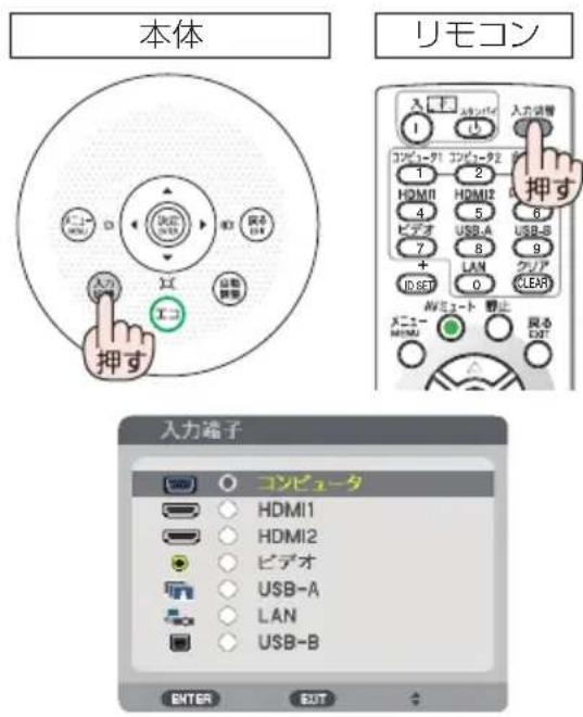 NEC M353WSJD - 入力切替 ボタンを押す。 - 1