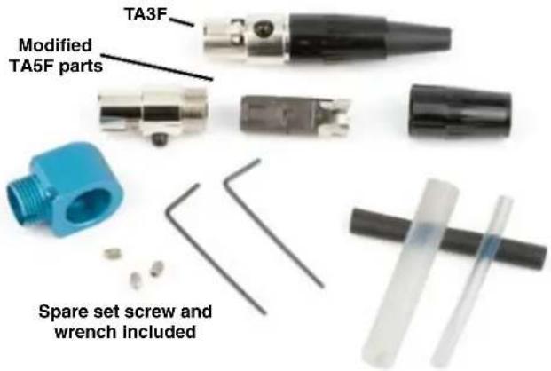 TA3F Modified TA5F parts Spare set screw and wrench included