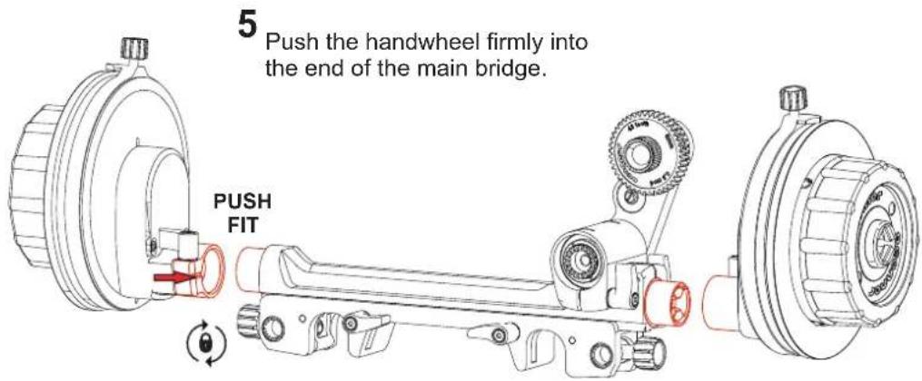 OConnor Cine Follow Focus One - mounting the handwheel - 1