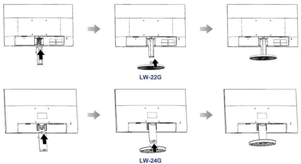 AG Neovo LW-22G - Installing the Stand - 1