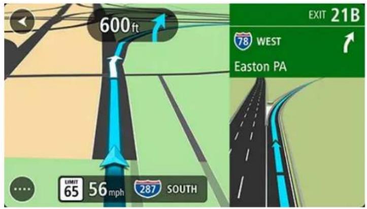 600ft EXIT 21B 78 WEST Easton PA LIMIT 65 56 mph 287 SOUTH