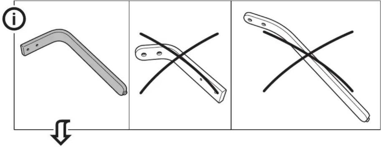 Diagram showing three types of hairpin designs with labeled parts and directional arrows