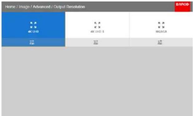 Home / Image / Advanced / Output Resolution R 3 R 5 4K UHD R 3 R 5 4K UHD $ WQXQA 12 20 22 24 36