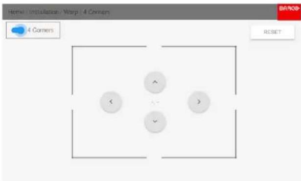 Home Installation / Warp 4 Corners 4 Corners RESET