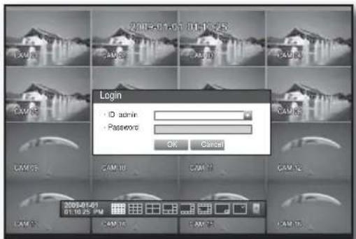 Hanwha SHR-8080 - Login - 2