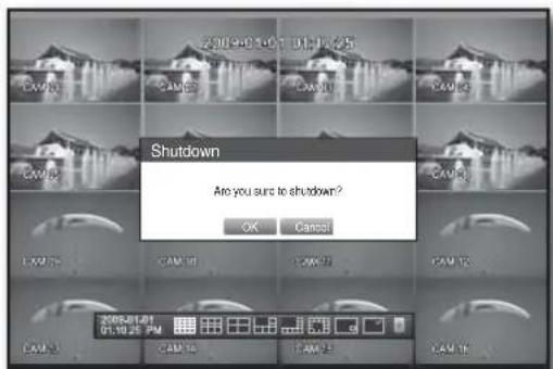 Hanwha SHR-8080 - Shutting Down the System - 1