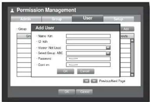 Hanwha SHR-8080 - Setting the User - 2