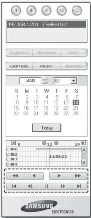 Hanwha SHR-8080 - SEARCHING THE RECORDED VIDEO IN THE TIMELINE - 5