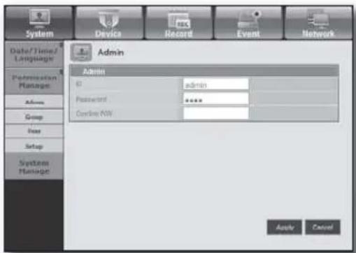 Hanwha SHR-8080 - Permission Management - 1