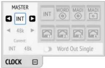 MASTER INT 48k Current: INT 48k WORD OUT Single CLOCK