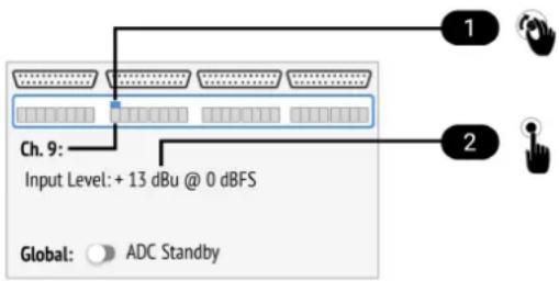 Ch. 9: Input Level: + 13 dBu @ 0 dBFS Global: ADC Standby