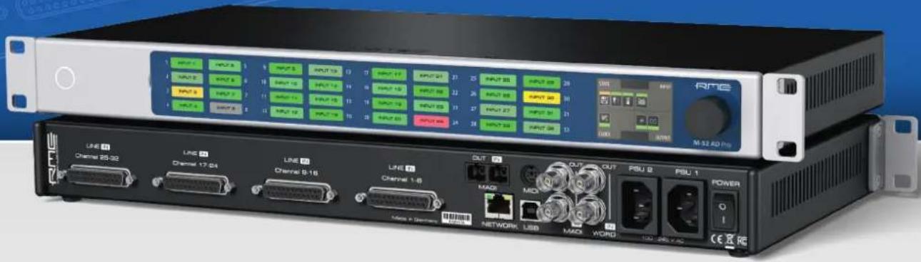 RMG M-32 AD Pus LINE 10 Channel 85-92 LINE 11 Channel 17-24 LINE 12 Channel 8-16 LINE 13 Channel 1-8 OUT MAGI MIO OUTPUT PBU 8 PBU 1 POWER O I Network LSB MAGI HORD 100 MHz/Hz CE RE