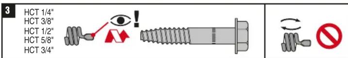 3 HCT 1/4" HCT 3/8" HCT 1/2" HCT 5/8" HCT 3/4"