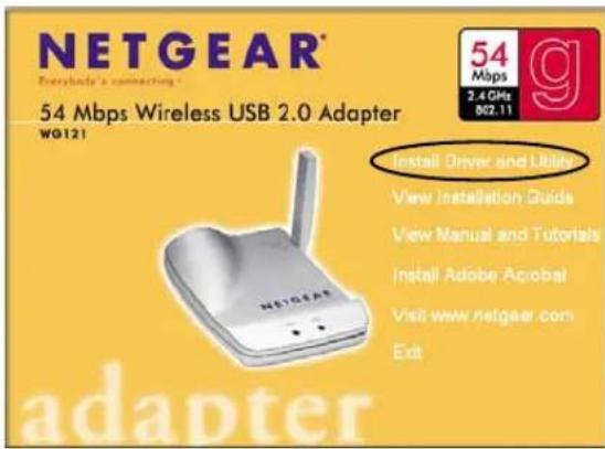 NETGEAR WG121 - Install the WG121 driver and configuration utility software. - 1