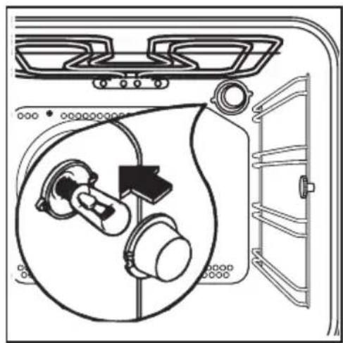 ZANUSSI ZOU646N - Byte av ugnslampan - 1