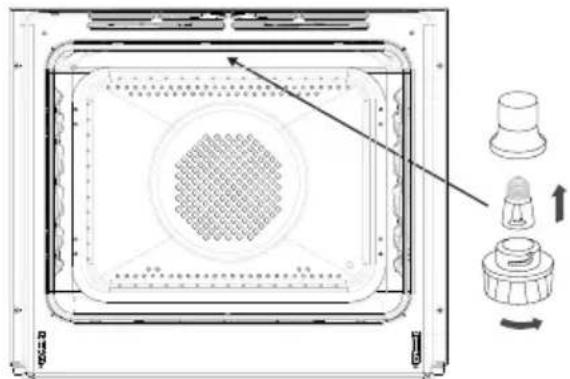 Cylinda S 6564 KV RF - Byte av lampa i ugnen - 1