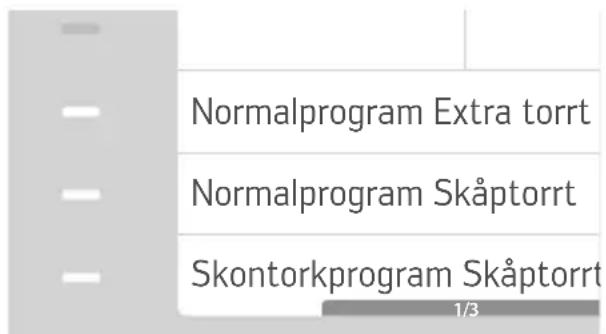 Normalprogram Extra torrt Normalprogram Skåptorrt Skontorkprogram Skåptorrt 1/3